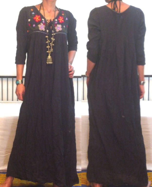 mexican embroidered maxi dress