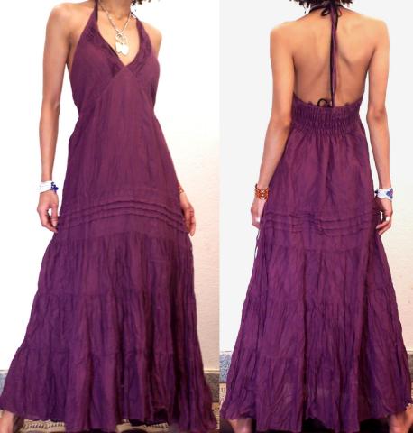 dress maxi boho summer gypsy hippy hippie l87 thailand cotton