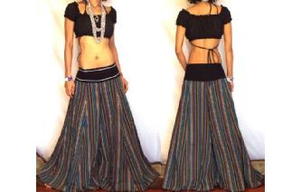 NEW BOHO CULOTTE HIPSTER HIPPIE PANTS TROUSERS P40 Image