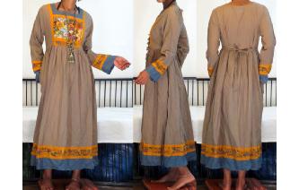 ETHNIC VINTAGE TRIBAL GYSPY BOHO MAXI DRESS Image