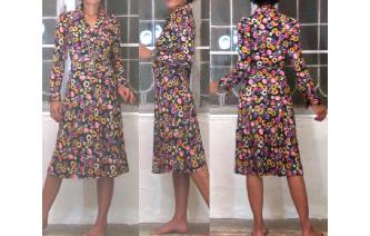 VINTAGE 70'S CANDY COLOR WOOL LONG SLV SHIRT DRESS Image