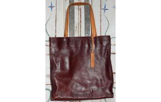 PRE-OWNED SSAMZIE LEATHER SHOPPING TOTE HAND BAG Image