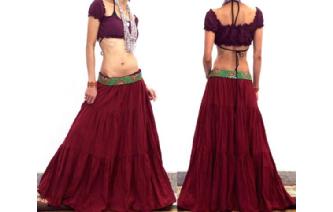 URBAN BOHO TIERED GYPSY HIPPIE SKIRT DRESS UK18 S2 Image