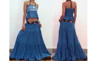 URBAN BOHO TIERED GYPSY HIPPIE SKIRT DRESS 8-18 S4 Image