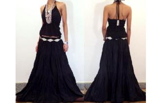 GYPSY BOHO HIPPIE GOTH BLACK TIERED HIPPY SKIRT S1 Image