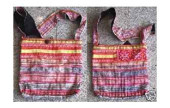 HEMP EMBROIDERED PATCHWORK SHOULDER BAG B2 Image