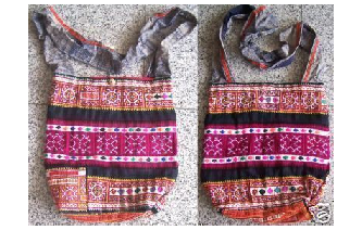 VTG HEMP EMBROIDERED SHOULDER BAG B6 Image