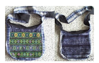 VTG HEMP EMBROIDERED SHOULDER BAG B10 Image