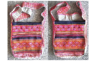 VTG HEMP EMBROIDERED SHOULDER BAG B12 Image