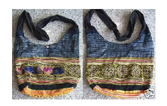 VTG HEMP EMBROIDERED SHOULDER BAG B13 Image