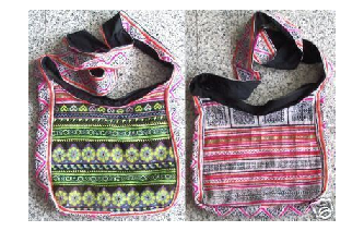 VTG HEMP EMBROIDERED SHOULDER BAG B14 Image