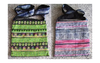 VTG HEMP EMBROIDERED SHOULDER BAG B15 Image