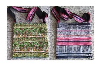VTG HEMP EMBROIDERED SHOULDER BAG B19 Image