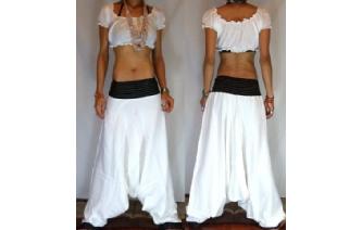 GYPSY BOHO INDIAN RAYON HAREM YOGA TROUSERS 14 H11 Image