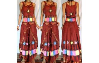 GYPSY BOHO HAREM BELLY DANC PANTS TROUSERS TOP H30 Image