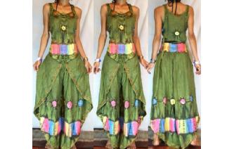 GYPSY BOHO HAREM BELLY DANC PANTS TROUSERS TOP H31 Image