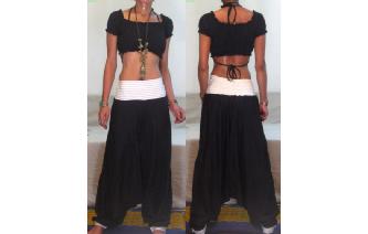 GYPSY BOHO INDIAN RAYON HAREM YOGA TROUSERS 14 H34 Image