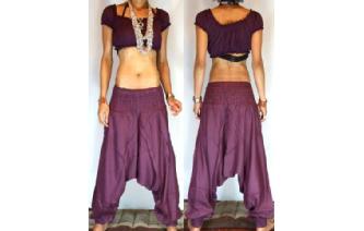 NEW BOHO HIPPIE SILK HAREM YOGA PANTS TROUSERS H17 Image