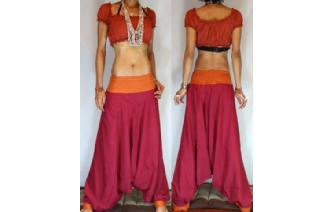 GYPSY BOHO INDIAN RAYON HAREM YOGA TROUSERS 14 H3 Image