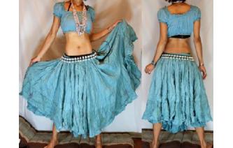 GYPSY HIPPIE BOHO VERY 400" CIRCLE HIPPY SKIRT F2 Image