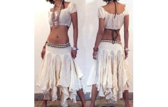 GYPSY HIPPY BOHO PIXIES 500" FULL HIPPIE SKIRT F17 Image
