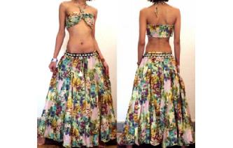 BOHO HIPPY BATIK PANELE HIPPIE SKIRT BIKINI SET K6 Image