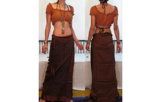 GYPSY BOHO SILK BATIK WRAP SARONG HIPPIE SKIRT Z35 Image