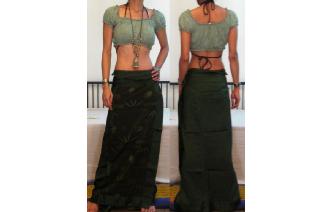 GYPSY BOHO SILK BATIK WRAP SARONG HIPPIE SKIRT Z36 Image