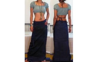 GYPSY BOHO SILK BATIK WRAP SARONG HIPPIE SKIRT Z37 Image