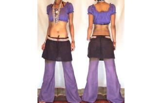 GYPSY BOHO HIPPIE TIEDYE PANTS TROUSERS SKIRT Q4 Image