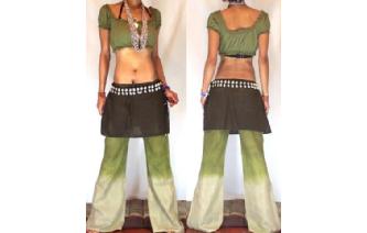 GYPSY BOHO HIPPIE TIEDYE PANTS TROUSERS SKIRT Q17 Image