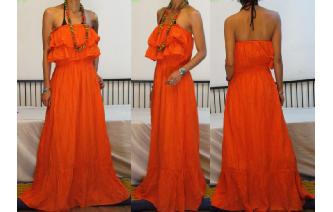 GYPSY BOHO ETHNIC RUFFLED HIPPIE MAXI DRESS 081 Image
