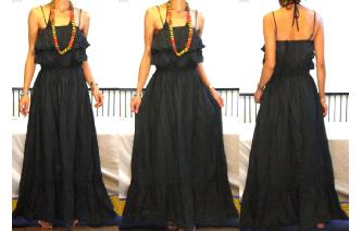 GYPSY BOHO ETHNIC RUFFLED HIPPIE MAXI DRESS 083 Image