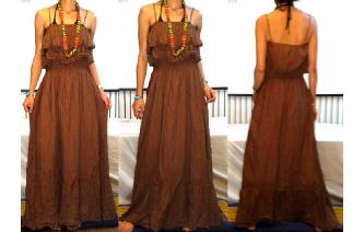 GYPSY BOHO ETHNIC RUFFLED HIPPIE MAXI DRESS 084 Image