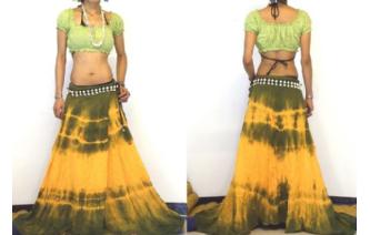 ETHNIC GYPSY BOHO TIEDYE WRAP HIPPIE SKIRT DY6 Image