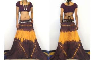 ETHNIC GYPSY BOHO TIEDYE WRAP HIPPIE SKIRT DY8 Image