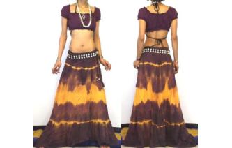 ETHNIC GYPSY BOHO TIEDYE WRAP HIPPIE SKIRT DY8 Image