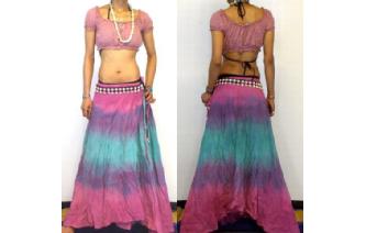 ETHNIC GYPSY BOHO TIEDYE WRAP HIPPIE SKIRT DY11 Image