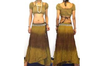 ETHNIC GYPSY BOHO TIEDYE WRAP HIPPIE SKIRT DY12 Image