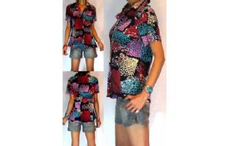 HIPPIE Vtg 70's SKINNY/PSYCHEDELIC INDIE SHIRT BL5 Image