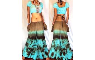 HIPPIE 70's 2 POCKETS FLARE LOW RISE TROUSERS FP7 Image