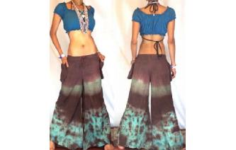 HIPPIE 70's 2 POCKETS FLARE LOW RISE TROUSERS FP9 Image