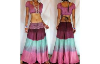 BOHO TIEDYE BELLBOTTOMS HIPPIE PANTS TROUSERS FP13 Image