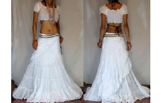 BOHO GYPSY BIG & LONG BELLY DANCE WRAP SKIRT FK 2 Image