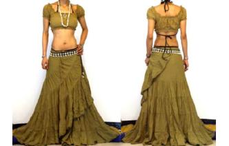 BOHO GYPSY BIG & LONG BELLY DANCE WRAP SKIRT FK 5 Image