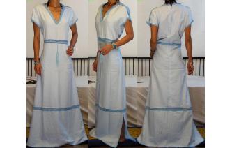 ETHNIC VINTAGE 70'S CROCHET TRIM MAXI DRESS Image