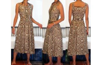 VINTAGE 70'S ELLES PARIS GEOMETRIC PRINT DAY DRESS Image
