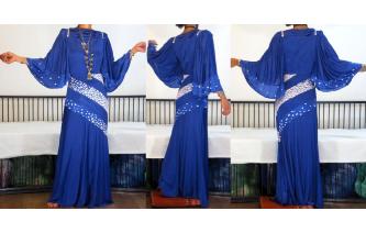 VINTAGE 70'S ANGEL SLV DRAPED COCKTAIL MAXI DRESS Image