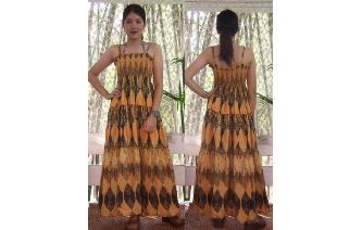 ETHNIC VTG GEOMETRIC PRINTED BOHO MAXI SUN DRESS Image