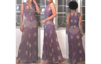 ETHNIC VINTAGE TRIBAL HIPPIE GYPSY BOHO MAXI DRESS Image